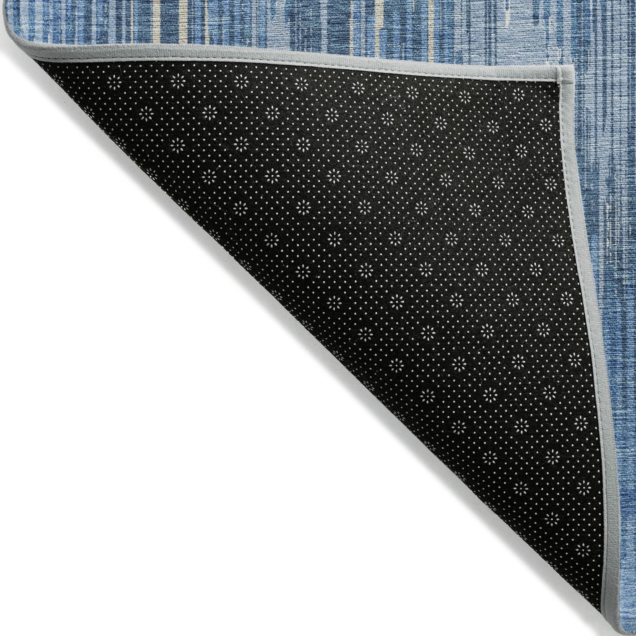 Addison Rugs Chantille Indoor/Outdoor Transitional Stripes Blue Washable Runner Rug, 2'3" x 7'6"