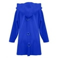 thumbnail image 6 of VEKDONE Womens Casual Hooded Jacket Plus Size Long Sleeve Single Breasted Trench Coat Solid Color Button Up Long Cardigan Sweaters with Pockets, 6 of 7