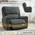 thumbnail image 3 of MCombo Fauteuil Inclinable en Tissu, Capacité de 400 Lb, Swivel, Gris Foncé, 3 of 10