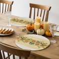 thumbnail image 5 of Vintage Sunflower Round Braided Placemats Set of 1, Yellow Flower Leaf Striped Pastoral Heat Insulation Place Mats Washable Non-Slip Table Mats for Kitchen Dining Party, 13 Inches, 5 of 9