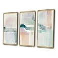 thumbnail image 3 of Designart "Pastel Tranquility in Serene Shades I" Abstract Liquid Ink Framed Wall Art Set Of 3 - Blue Modern Frame Gallery Wall Set For Home Decor, 3 of 6