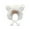 White-2, variant on qolati Cute Faux Fur Ear Hats Womens Pompom Winter Hat with Ear Flaps Plush Warm Soft Fleece Linen Ski Snow Skull Cap