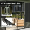 thumbnail image 5 of 12x14FT Outdoor Sunroom, All-Season Solarium Gazebo with Galvanized Steel Roof, Sliding Doors, Detachable PVC Screen, Aluminum Permanent Sun Room for Patio Deck Garden, 5 of 8