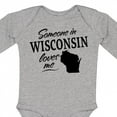 thumbnail image 4 of Inktastic Someone in Wisconsin Loves Me Boys or Girls Long Sleeve Baby Bodysuit, 4 of 5
