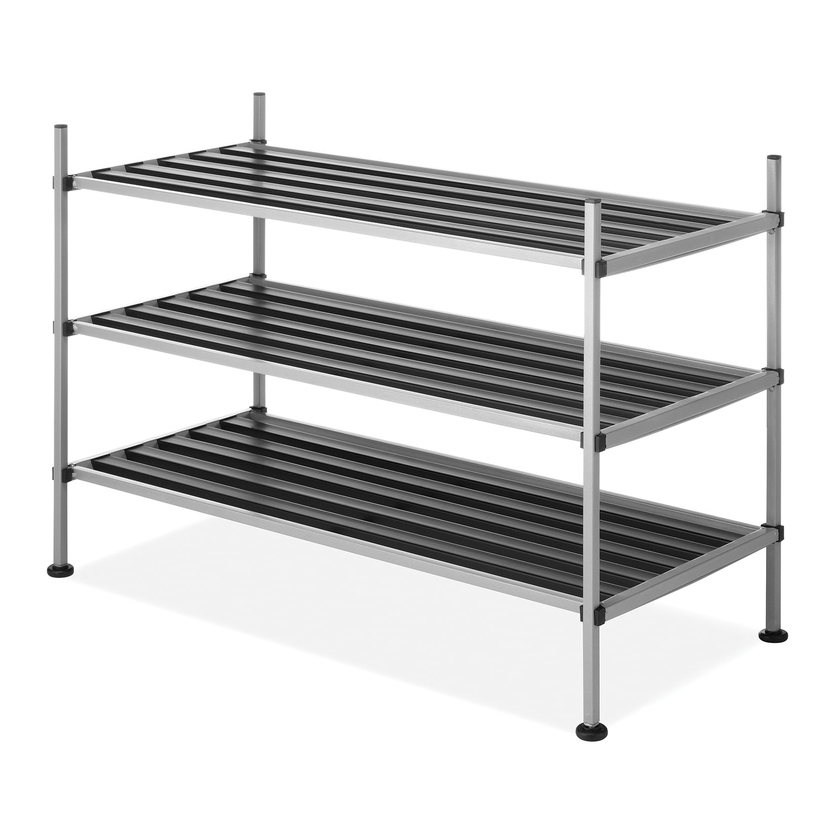 from US Warehouse White HP95 Book Rack Simple Floor Standing Bedroom Shelf 3-Tier Simple Assembly Rack Shelf Storage Organizer for Folder Books Magazine Plant and Others 