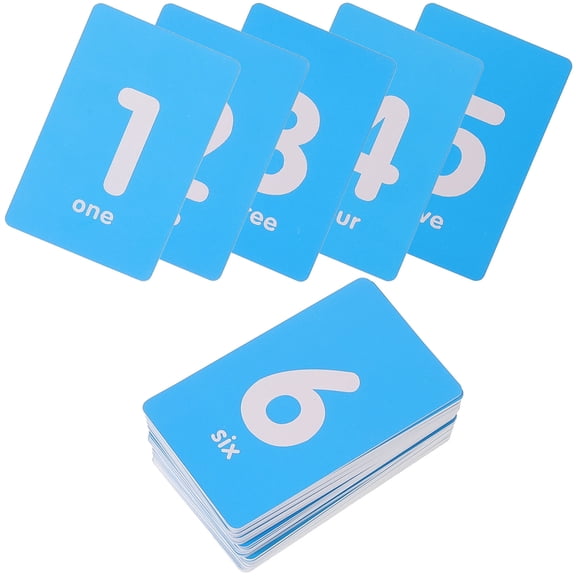 Luxshiny 50Pcs Plastic Number Cards Table Number Cards Sky Blue Durable PVC for Home Use