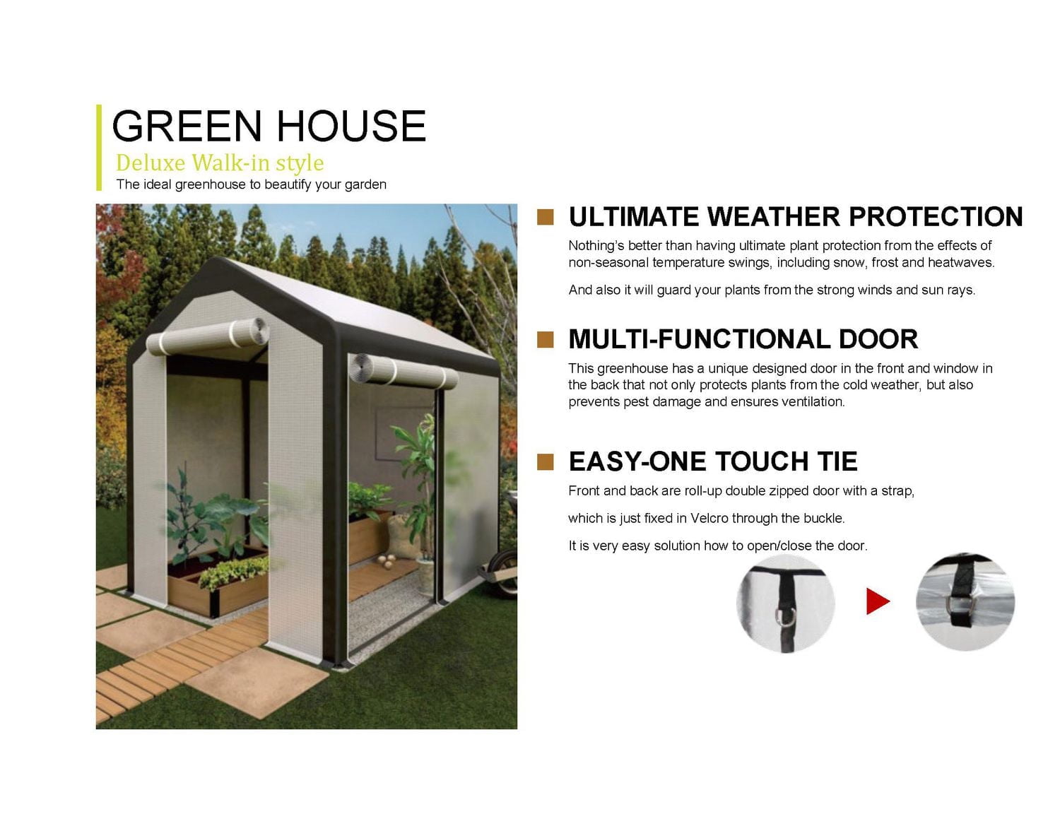 Serre de luxe de style walk-in VegTrug