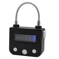 thumbnail image 3 of 2X Metal Timer Lock USB LCD Display Electronic Rechargeable Multi-Function Padlock Black, 3 of 8