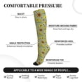 thumbnail image 5 of Compression Socks for Women and Men - Sage Green With Sunflowers Compression Socks Circulation for Workout, 5 of 8