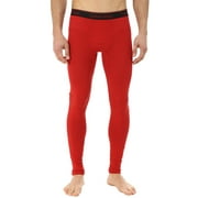 calvin klein classic fit stretch base layer striped pant red large l