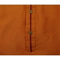 thumbnail image 6 of Atasi Men's Long Orange Dupion Band Collar Shirt Ethnic Clothing-X-Large, 6 of 7