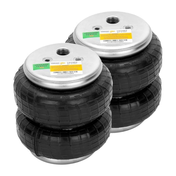 2PCS Universal Air Suspension Spring Double Bellow Standard 2500 lb 1/2"npt Single Port Air Ride Strut Assembly
