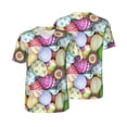 thumbnail image 6 of Rocae Colorful Easter Eggs for Breathable Men's Baseball T-Shirt Fashionable Casual Baseball Jersey, Moisture-wicking Sportswear 3X-Large, 6 of 9