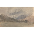thumbnail image 2 of David Cox 18x12 Black Ornate Wood Framed Double Matted Museum Art Print Titled - Capel Curig, Caernarvonshire, Wales (1840s), 2 of 5