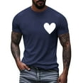 thumbnail image 4 of FDGIU ‌Women's Love Heart Graphic Tee - V-Neck Valentine T-Shirt Comfy Casual Blouse Gift, 4 of 6