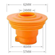 thumbnail image 2 of Sifón antirreflujo de silicona para lavadora y baño (naranja), 2 of 5