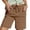 Coffee, variant on Summer Casual Waist Wide Leg Shorts Loose Comfortable Elastic High Waist Soft Breathable Short Pants Casual Pant Suits for Women plus Size 3