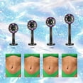 thumbnail image 5 of 14G Titanium Floating Belly Button Rings for Women Flat Back Belly Rings 10mm Belly Piercing Jewelry, 5 of 5