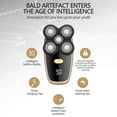 thumbnail image 6 of Guoxxzi Head Shaver for Bald Men,5 in 1 Bald Head Shavers for Men Cordless,Waterproof Wet/Dry 5 Head Mens Electric Razor for Head Face Shaving, USB Mans Grooming Kit Rechargeable,Rotary Shaver for Men, 6 of 8