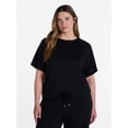 thumbnail image 2 of Joyspun Women's French Terry Knit Sleep Top with Short Sleeves, Sizes XS-3X, 2 of 6