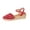 Red, variant on Domuza Closed Toe Wedges Heels for Women Dressy Platform Wedge Sandals Ankle Strap Heeled Espadrilles Sandals Ladies Comfortable Cork Summer Dress Shoes Pink 7(EU-38)