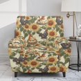 thumbnail image 2 of Xixirimido Rooster Eggs Retro Sunflower Pattern 4 Piece Recliner Chair Cover Stretch Lazy Boy Chair Covers with Pockets Soft Reclining Sofa Slipcovers Furniture Protector with Elastic Bottom, 2 of 8
