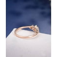 thumbnail image 6 of 0.50 Carat Man made diamond moissanite Cluster Ring Twig Engagement Ring Floral Unique Wedding Band Snowflake Design in Silver with 18k Rose Gold Plating, 6 of 9