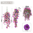 thumbnail image 2 of Par Helecho Bloosom  Artificial Planta , 2 Piezas Largo Colgantes Morado, 2 of 4