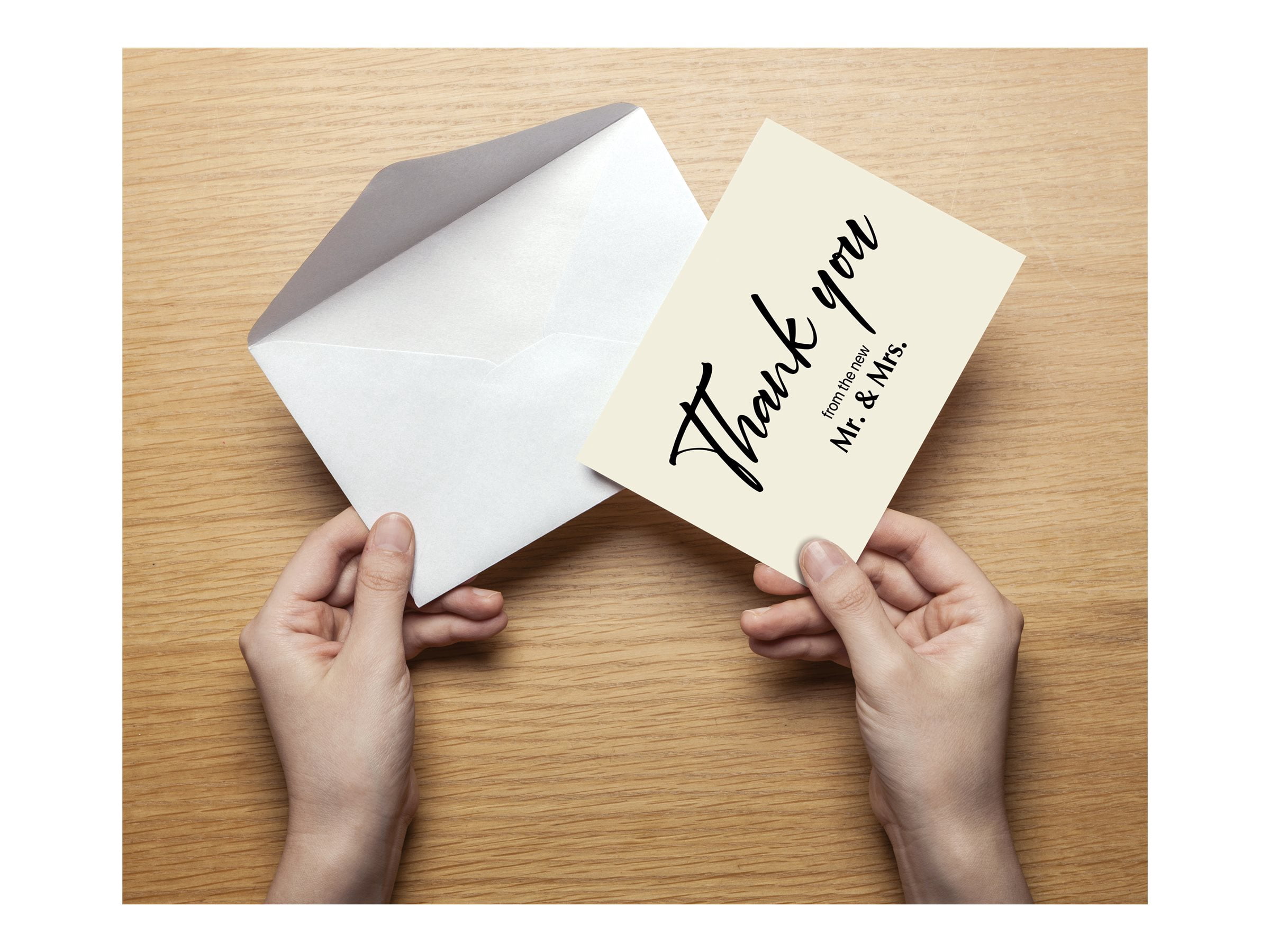 Better Office Products 120 Pack Wedding Thank You Cards with Envelopes, Thank You Cards From The New Mr and Mrs, 4 x 6 Inch, Blank Cards, Wedding Thank You Notes, 120 Count Boxed Set