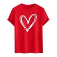 thumbnail image 4 of Tops para hombre, blusas y camisas de cuello redondo y manga corta para hombre. Camiseta/camisa informal de cuello redondo y manga corta con estampado de corazones para hombre. Tops de poliéster para, 4 of 5