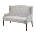 thumbnail image 3 of Izzy Tufted Wingback Settee Silver Grey, 3 of 10