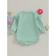 thumbnail image 4 of Bagilaanoe Newborn Baby Girl Oversized Romper Sweatshirt Long Sleeve Bodysuits Ruffled Pullover 3M 6M 9M 12M 18M Infant Casual Tee Tops, 4 of 8
