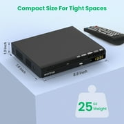 HD DVD Player for Home, CD DVD Players, WONNIE DVD Players for TV with HD/AV/Coaxial Output &USB Input, Built in PAL/NTSC System, Breakpoint Memory, HDMI and RCA Output Cable Included