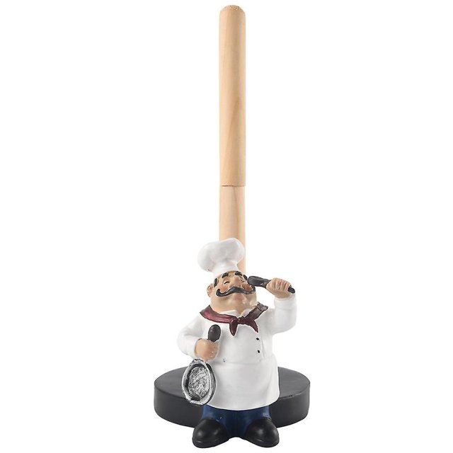 Figuras de soporte para toallas de papel de doble capa de Chef de resina Creative Hom