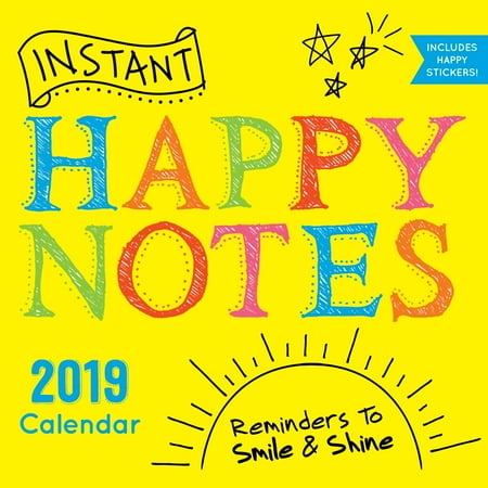 2019 Instant Happy Notes Wall Calendar (Best Calendar App 2019)