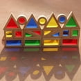 thumbnail image 4 of serony Rainbow Blocks Reflection DIY Construction Blocks Rainbow Blocks Construction Building Sets Montessori Building for Preschool Kids, 4 of 9