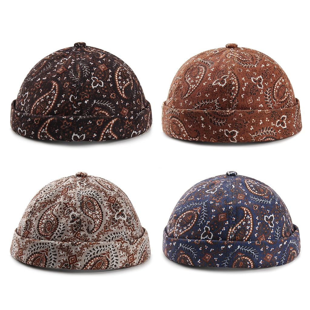 SUNRI Vintage Docker Cap with Paisley 