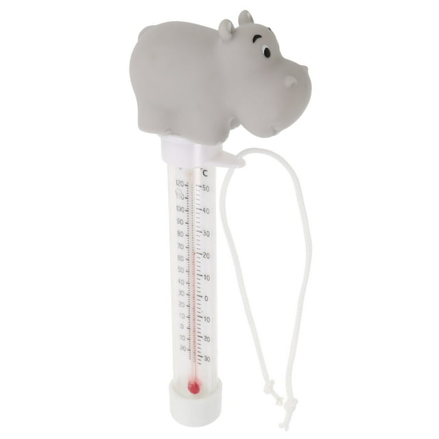 OULII Pet Owners 1Pack Hippo Shaped PVC Thermometer for Aquarium and Reptile Tanks