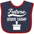 thumbnail image 3 of Inktastic Future Debate Champ Debating Boys or Girls Baby Bib, 3 of 4