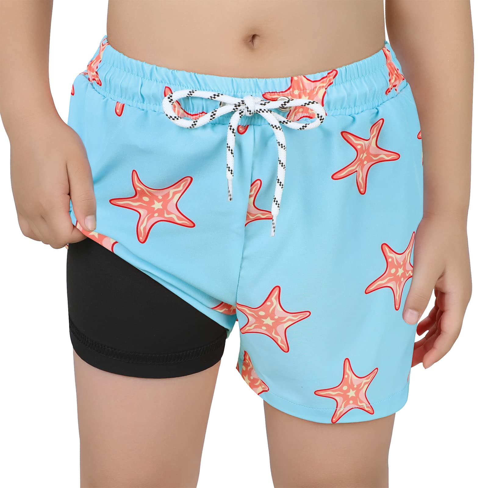 Boys Swim Trunks Boxer Brief Liner Swim Shorts Quick Dry Bathing Suits