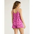 thumbnail image 4 of Joyspun Women's Ruffled Knit Cami and Shorts Pajama Set, 2-Piece, Sizes S to 3X, 4 of 6