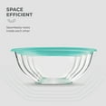 thumbnail image 6 of Superior Glass Mixing Bowls with Lids - 8-Piece Mixing Bowl Set with BPA-Free lids, Space-Saving Nesting Bowls - Easy Grip & Stable Design for Meal Prep & Food Storage -Glass bowl For Cooking, Baking, 6 of 7