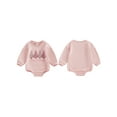 thumbnail image 3 of Gupgi Barboteuse de Noël pour Nouveau-Né Fille Imprimé Arbre Sweat à Manches Longues Col Rond Combinaison, 3 of 9