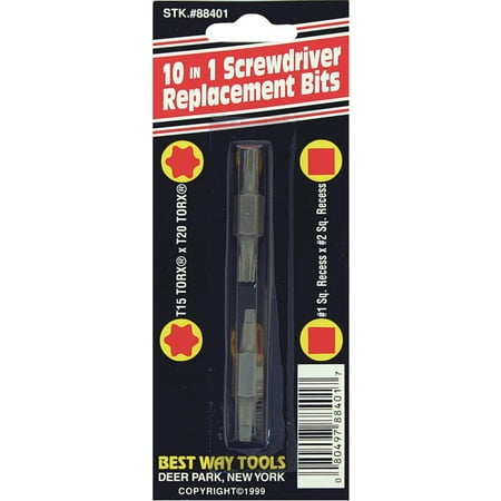 Best Way Tools 10 in 1 Replacement Bits 88401