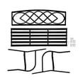 thumbnail image 5 of Plow & Hearth Celtic Knot Garden Bench, 5 of 8