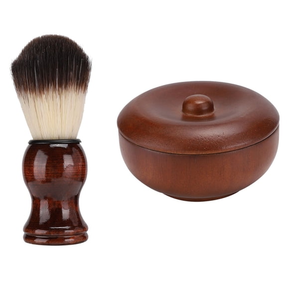 Kit de cepillo de afeitar para barba, cuenco de jabón y crema para afeitar para hombres (cepillo de afeitar y cuenco de jabón)