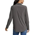 thumbnail image 2 of Eddie Bauer Women's Departure 2.0 Long-Sleeve Shirt, Dark Smoke, Small, 2 of 3