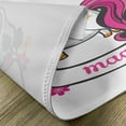 thumbnail image 5 of Ambesonne Cartoon Place Mats Set of 4, Unicorn with Pink Hair, Standard Size, Pink White, 5 of 6