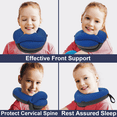 thumbnail image 5 of BUYUE Kids Travel Pillows for Airplane, 360° Head Support Sleeping Essentials for Boys Long Flight, Skin-Friendly Soft Neck Pillow for Traveling in Car Seat, (Small, Blue-grey, 40-90 lbs), 5 of 6