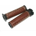 thumbnail image 5 of Fits Royal Enfield UCE Brown Leather covered 7/8" Handlebar Grip & Lever Set, 5 of 5